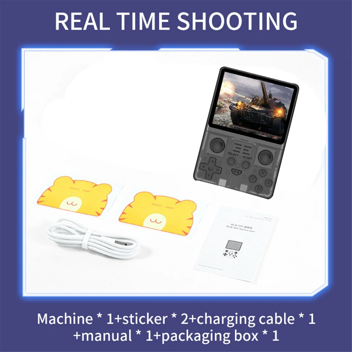 RGB20S Retro Video Game Console 16G+128G 3.5Inch Screen Open Source System Handheld Video Players Children'S Gifts