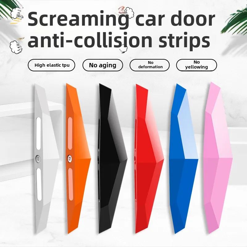 Car door anti-collision strip Screaming anti-collision sticker, door side rearview mirror anti-scratch and anti-scratch strip