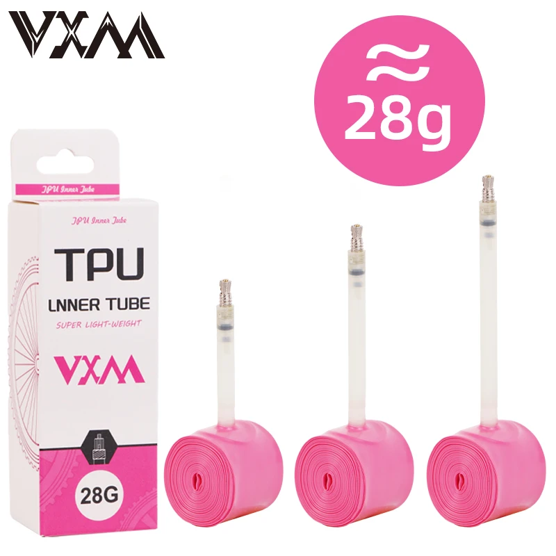 VXM 10 Stück Ultraleichte 28g Fahrrad-TPU-Schläuche 700X18 25 28 32 Rennrad-TPU-Reifen 45mm/65mm/85mm Länge Französisches Ventil – Detail 1