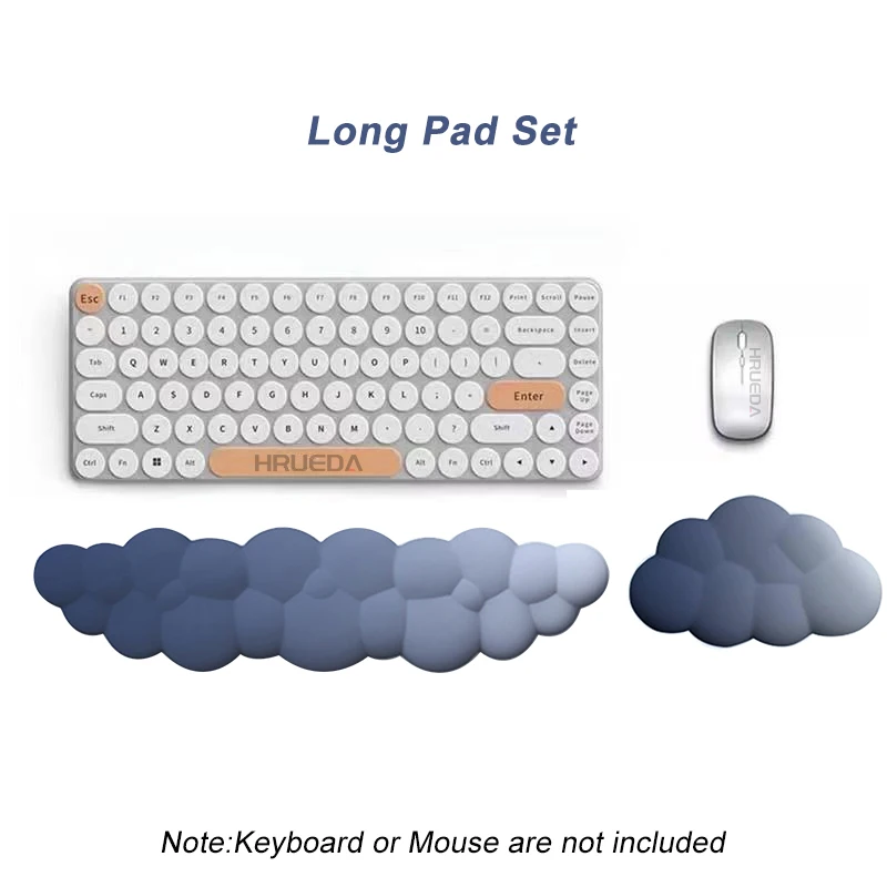 Keyboard Cloud Wrist Rest Pad Anti-Slip Desk Mat Memory Foam Palm Rest Ergonomic Mouse Pad Typing Wrist Rest for Office