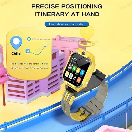 Imagen 2 del producto Reloj inteligente 5G para niños, videollamada, SOS, GPS, posicionamiento, calculadora, despertador, batería grande de 680mAh, tarjeta Sim, reloj de teléfono para niños, nuevo