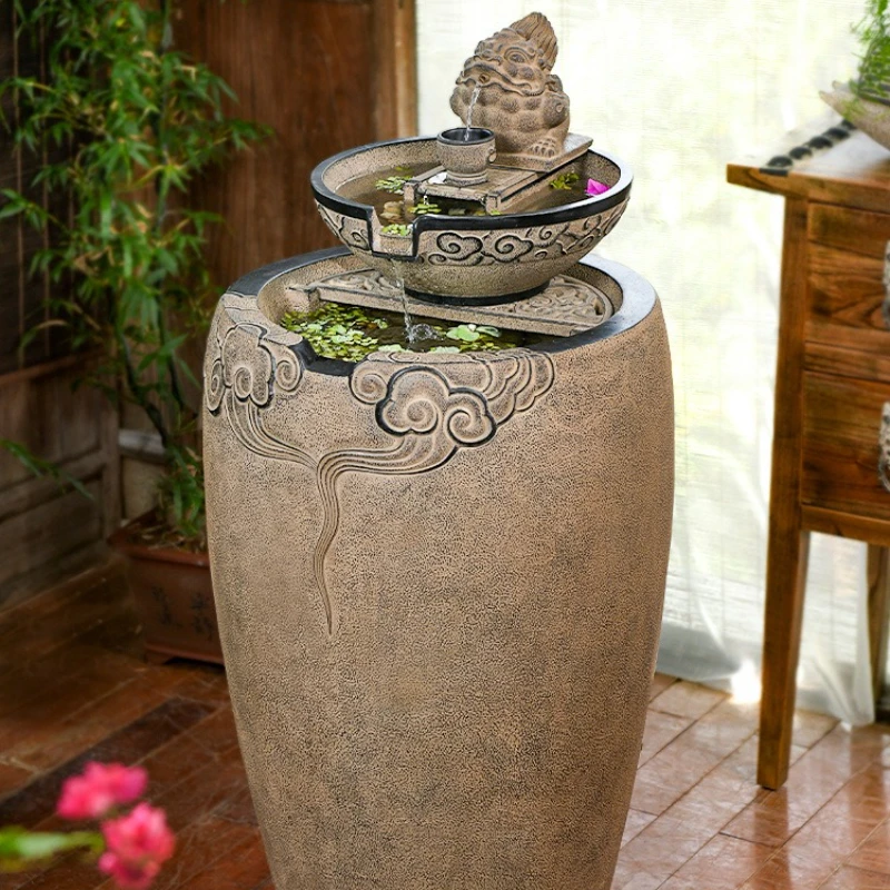 

Garden water ornament outdoor spitting feature system landscape circulating outdoor balcony fish tank