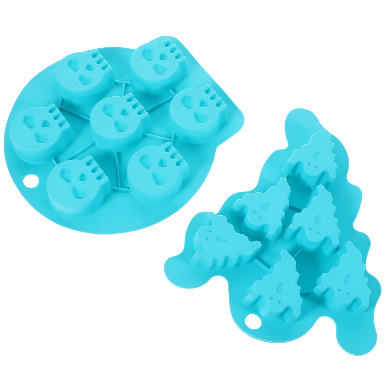 

2pcs Halloween Silicone Mold Creative Baking Mould Easy Clean Cake Tool Halloween Cake Making Mould For Family Party