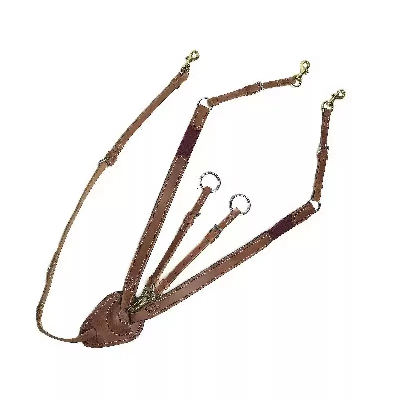 Everbright Store Saddle and Tack Accessories Pure Cowhide Bowhead Leather, Pure Leather Chest Strap, Bowhead Leather Horse Gear