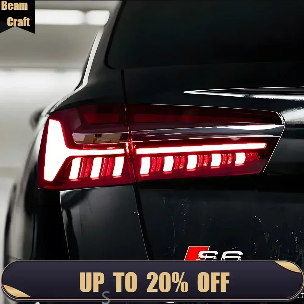 Auto Rear Lamps Assembly for Audi A6 C7 A6L S6 2012-2015 Upgrade 2021 Style LED Dynamic Plug and Play Taillights Accessories