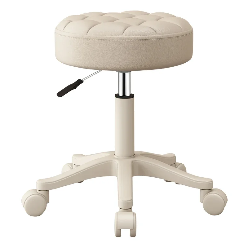 Beauty Stool Pulley Chair for Beauty Salon Barber Shop Lifting and Rotating Hairdressing Nail Master Makeup Artist Round Stool