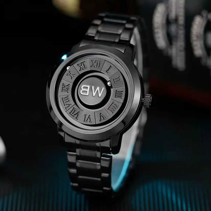 

Luxury Men's Watch Classic Roman Numeral Magnetic Ball Male Watches Business Casual Sport Stainless Steel Strap Wristwatch Reloj