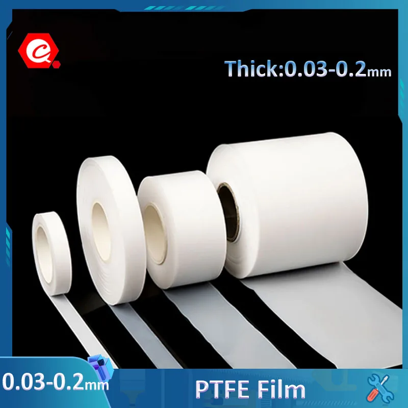 

1-5M Polytetrafluoroethylene PTFE Film High Temperature Corrosion Resistant Plate Plastics Thickness 0.03/0.05/0.08/0.1/0.2mm