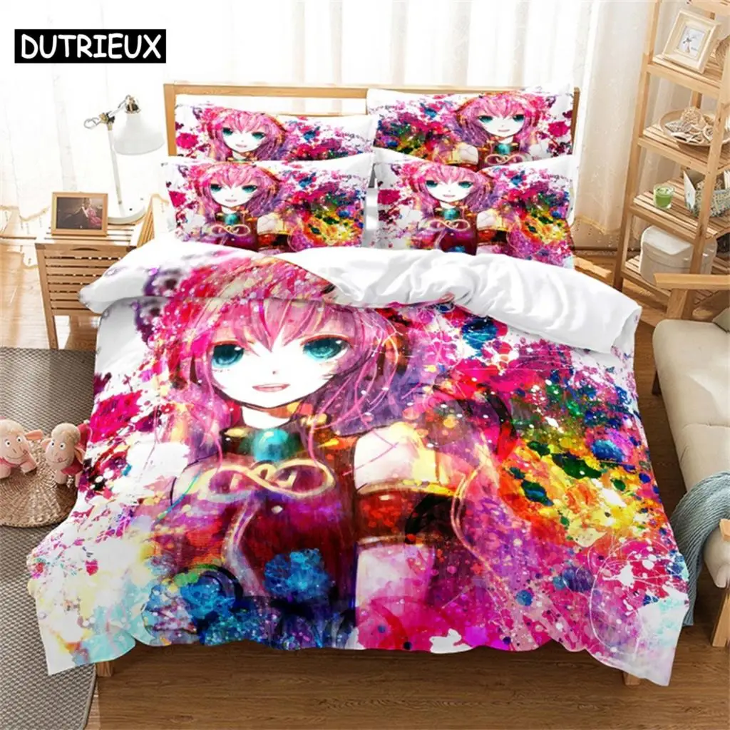 

Anime Bedding Set Duvet Cover Set 3d Bedding Digital Printing Bed Linen Queen Size Bedding Set Fashion Design bed cover set