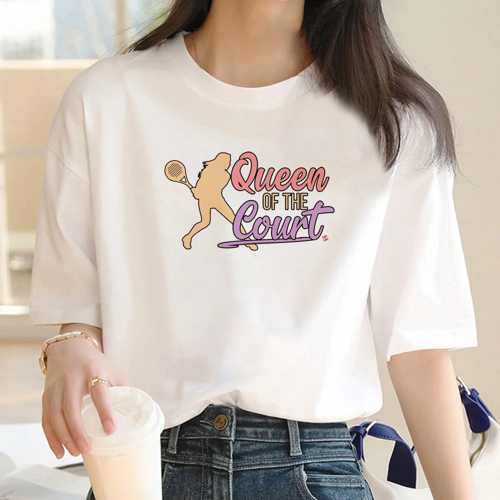 Padel t-shirts women funny Y2K designer tshirt girl manga clothing