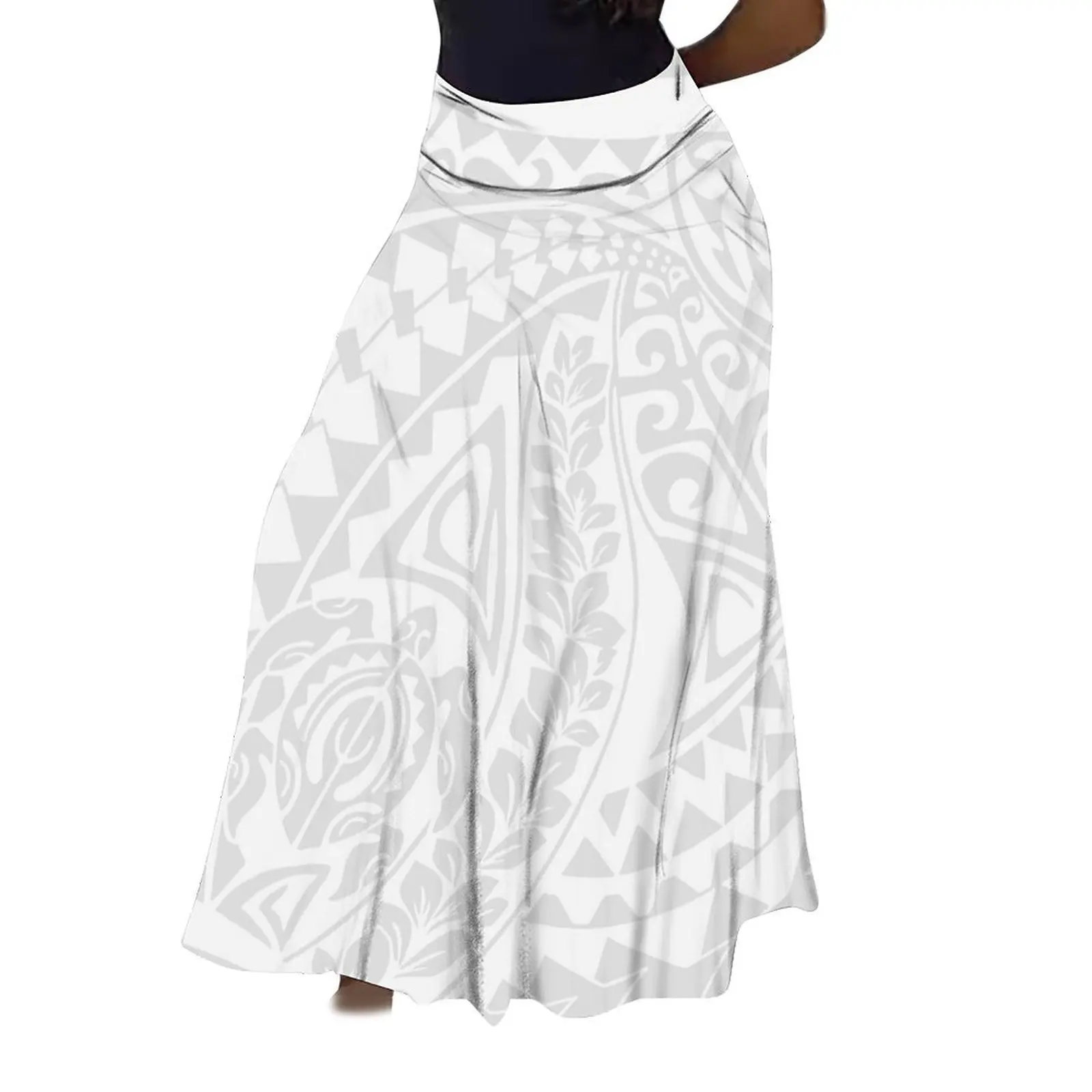 Women'S High-Waisted Dress Samoan/Polynesian Dance Party Party Dress With Ethnic Patterned Clothing