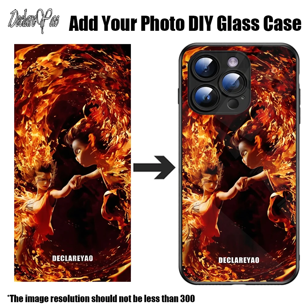 

Custom Glass Case For Apple iPhone X Xs XR 11 12 13 Mini 14 Plus 15 16e 16 Pro Max 2020 SE 2022 7 8 Cover Personalized Picture
