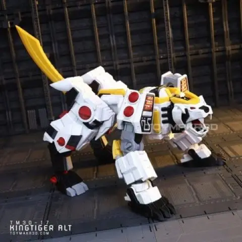 

3D Printed Power Rangers White Tiger Zord Assembly Mecha Model Kids Toy