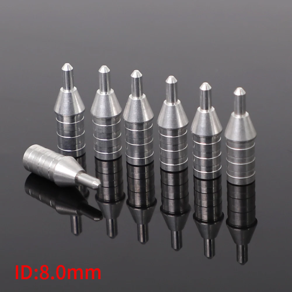 50 stücke Bogens chießen Aluminium Nock Pin für ID 3.2/4.2/5.2/6.2/8,0mm Pfeils chaft Nock Compound Recurve Bogen Pfeile