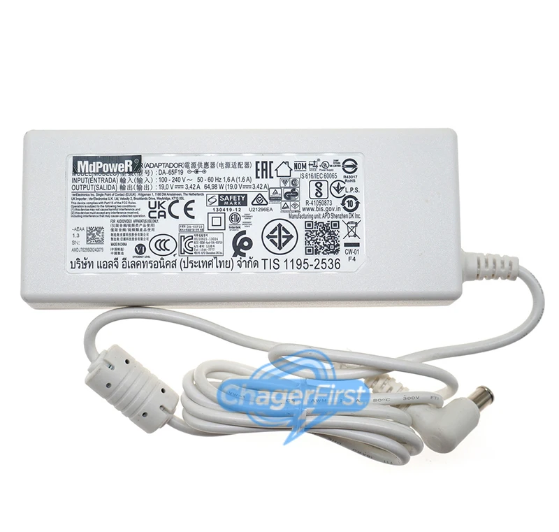 19V 3.42A For LG SMART TV MONITOR M2352J-PM 32UL750 29LN4607 29LN4575 26LN460R M2780D-PZ 15Z980-U AAS5U1 Power Supply AC Adapter