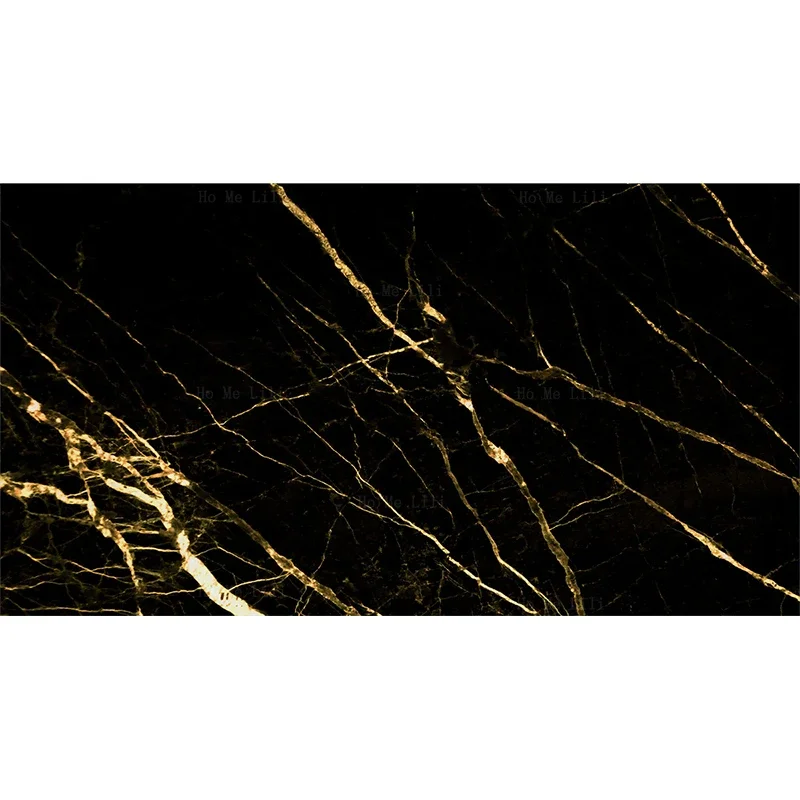 Golden Crack Black Marble Texture Pattern Modern Abstract Art Tie Dye Cool Unique Quick Drying Towel