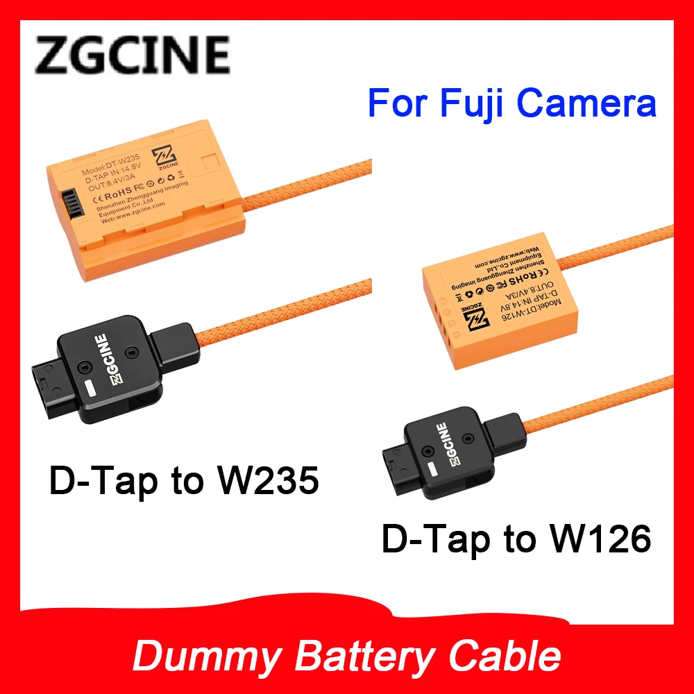 ZGCINE D-Tap to W235/W126 Dummy Battery Cable For Fuji Camera for Fuji XT5 GFX100S XH2 X-S20 T30II XT50 X100V XA7 XT200 XA5 XT3