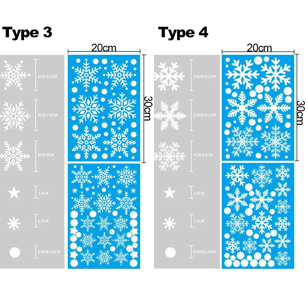 27/38PCS Gift Xmas  Festival Supplies Home Decoration Snow Flakes Decals Shopwindow Ornament Wall Art Christmas Window Stickers view 5