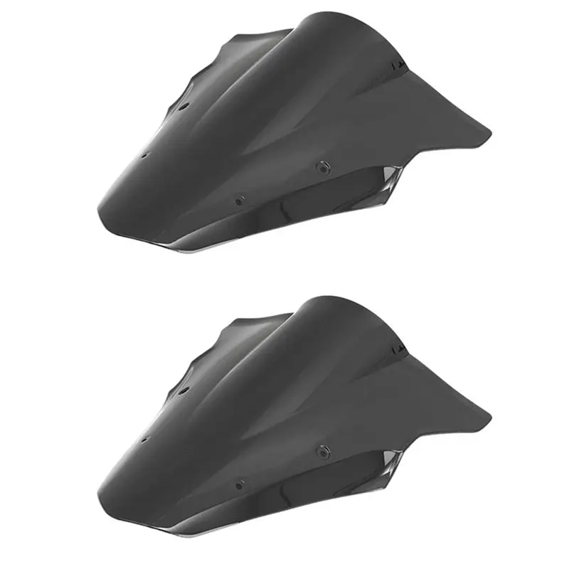 

2x Black Plastic Windshield Windscreen for Kawasaki Ninja 650 2012-2016 EX650/ER6F - Wind Deflector
