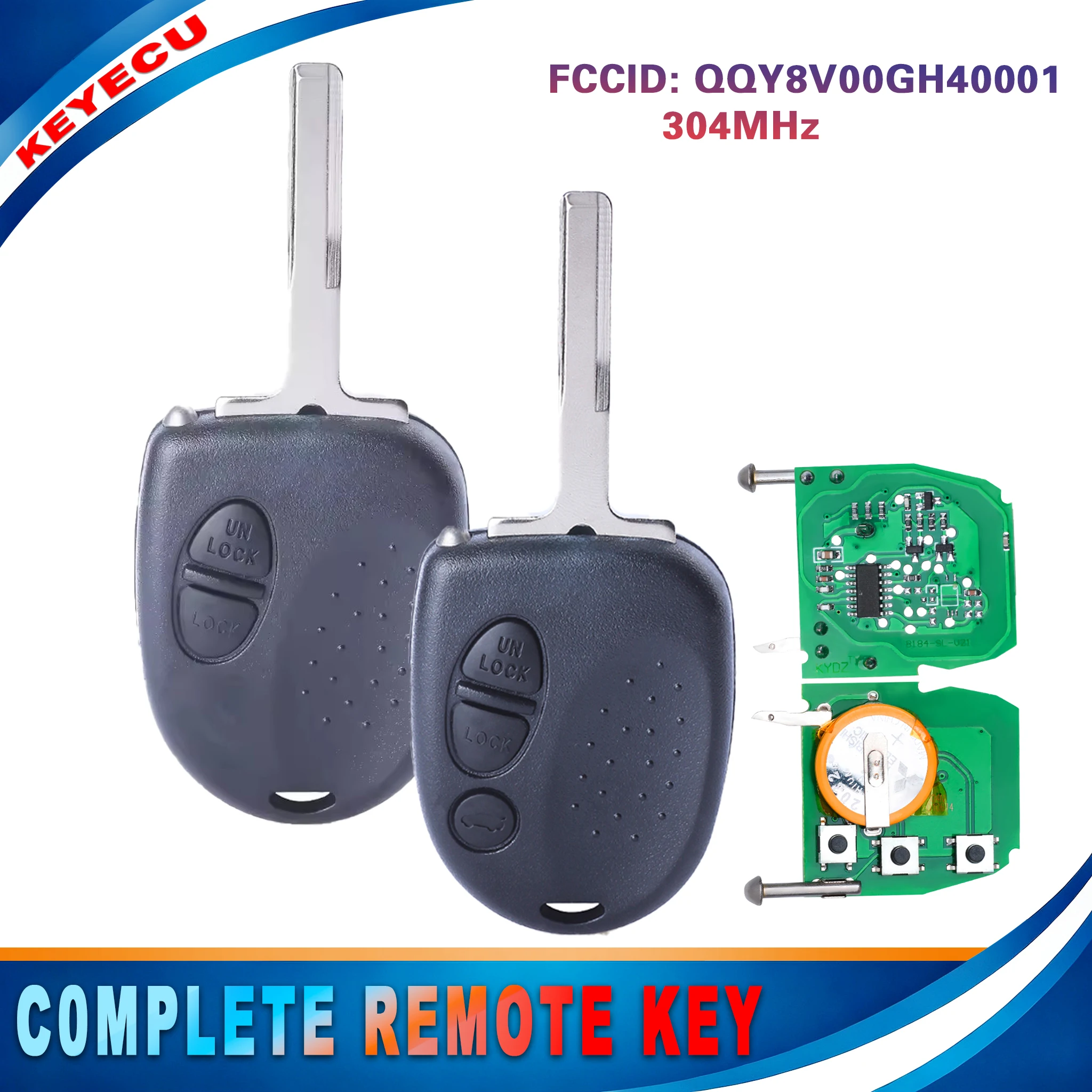 QQY8V00GH40001 Remote Key Fob for Chevrolet Caprice Lumina Pontiac GTO 2004-2006 Holden Commodore VS VR VT VX VY VZ 304MHz