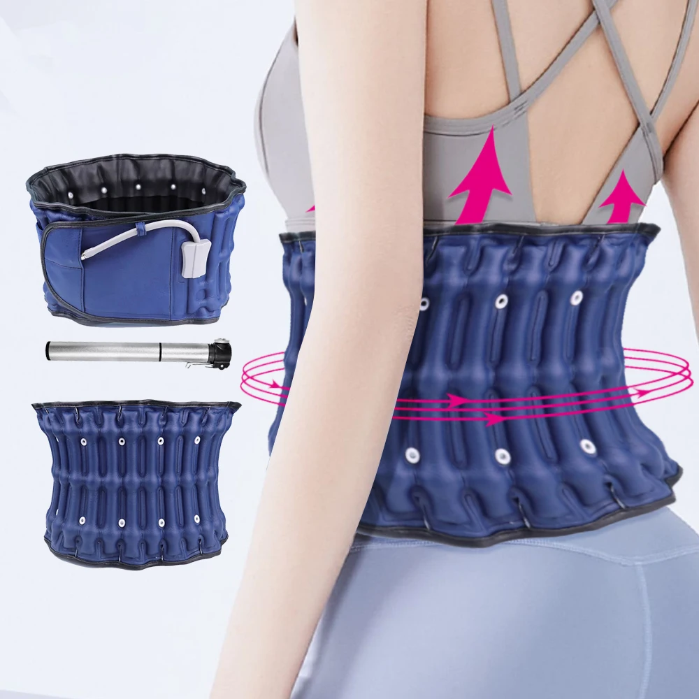 Inflatable Waist Brace Waist Fixed Belt Traction Belt Suitable Lumbar Support Belt Spine Air Traction Device Back Decompression