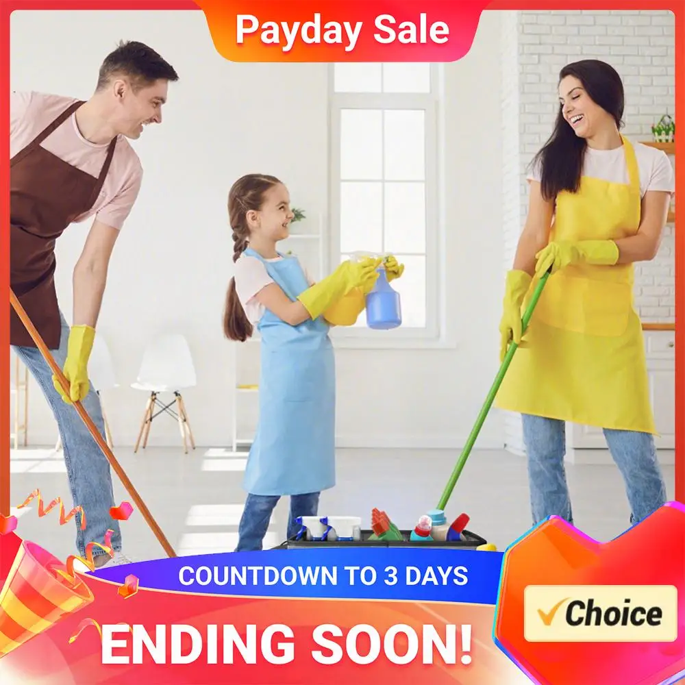 多ポケット付きクリーニングキャディバッグ-大型清掃用品オーガナイザー-取り外し可能な仕切り-キッチン清掃用品収納バッグ