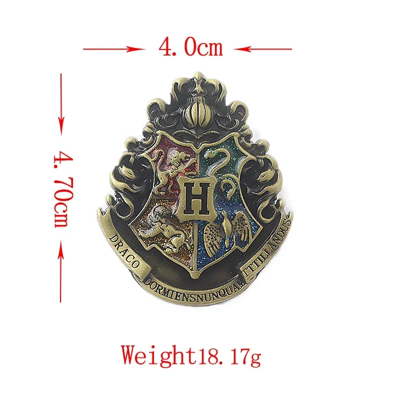 Harry Potter Pin de solapa Hogwarts Magic Academy broche de ropa Collar esmalte Pin accesorios Gryffindor Slytherin insignia regalos