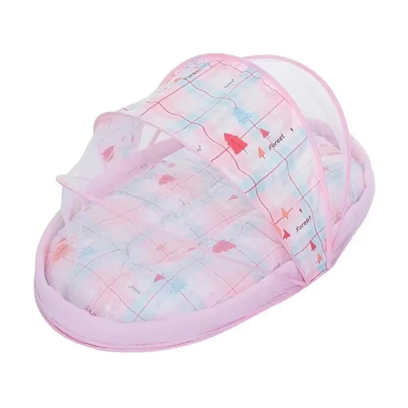 Portable Newborn Baby Mosquito Net Breathable Summer Infant Mosquito Net Foldable No Install Baby Mosquito Net Cartoon Style