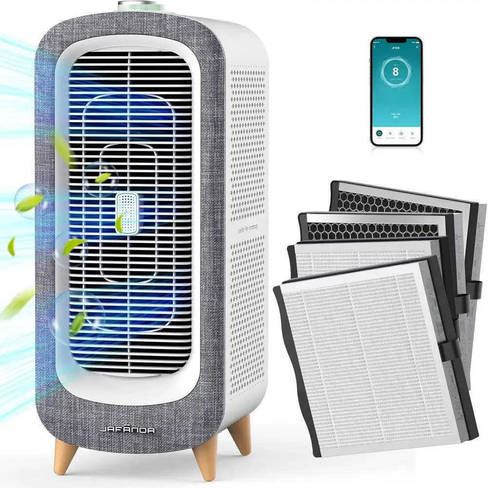

Умный очиститель воздуха Air iier J500 с 4 HEPA 13-ти фильтрами и угольными фильтрами, до 2105 кв. футов, 22 дБ, для сна, дома, спальни, больших помещений, домашних животных, от дыма