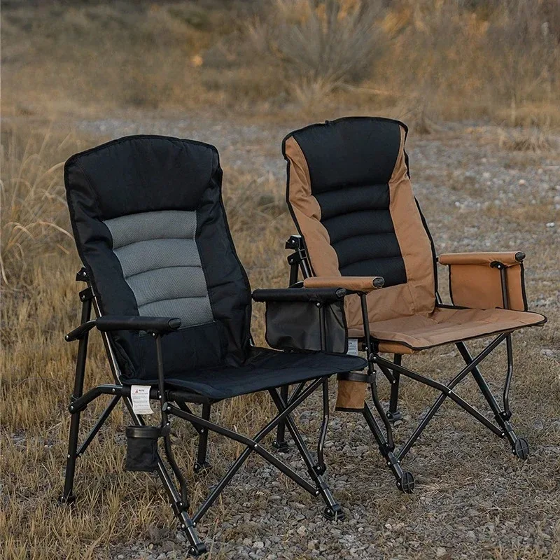 Outdoor Portable Folding Backrest Chair, Sports and Entertainment, Camping Chair, Self Driving, Travel Storage