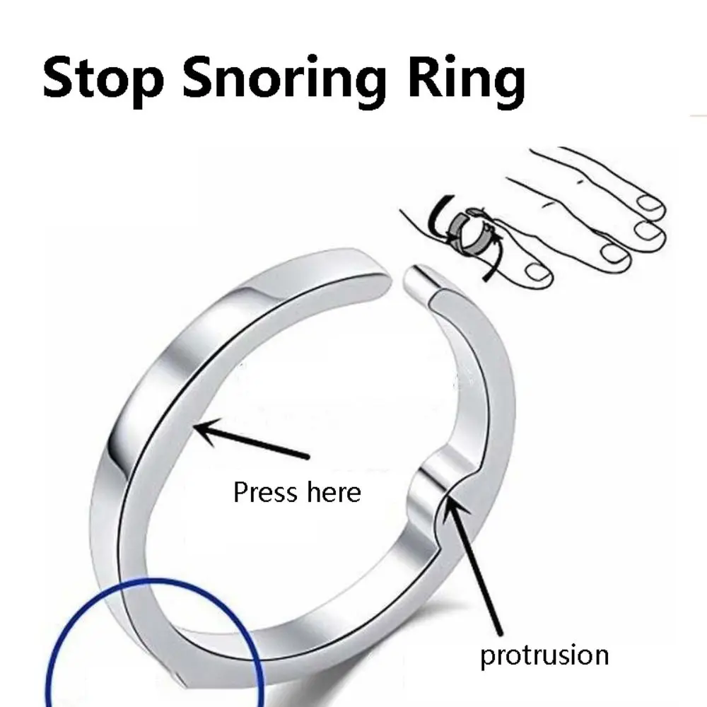 1PC S/M/L Stop Snoring Ring Adjustable Acupressure Relief Snoring Ring Anti Snore Natural Sleep Aid Anti Snoring Device