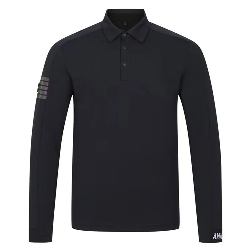 Korean luxury golf T-shirt men's golf clothing 2026 autumn new polo shirt high-quality casual long sleeved men's golf clothing