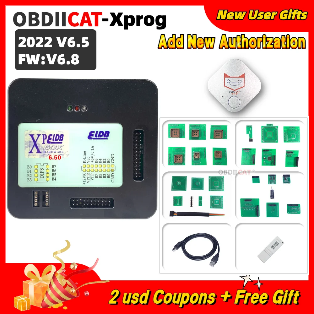 Newest! XPROG V6.50 Add New Authorization X PROG M 6.26/5.55 Programmer Full Adapters ECU Chip Tunning Tool XProg-M Box V6.50