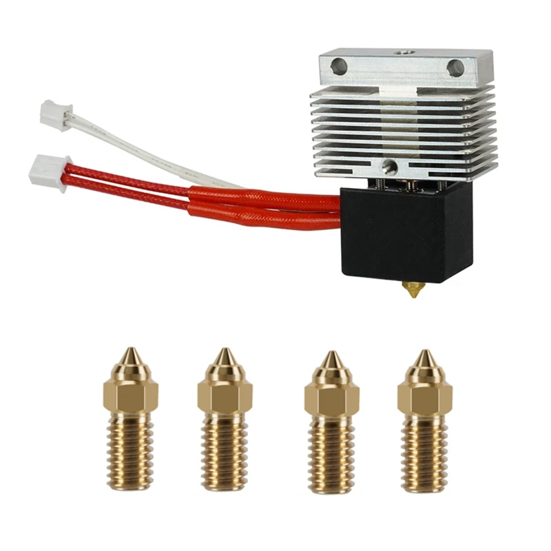 

A76F-для Elegoo Neptune 4/4Pro Hotend + 0,2 мм/0,4 мм/0,6 мм/0,8 мм/1,0 мм комплект сопел 24 В 40 Вт нагревательный стержень для Elegoo Neptune4/4Pro