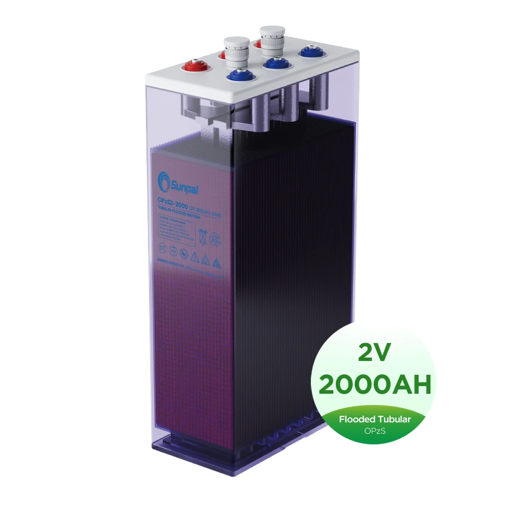 Sunpal Deep Cycle Tubular 2V 500Ah 600Ah 800Ah 1000Ah 2000Ah Opzs Solar Battery Price