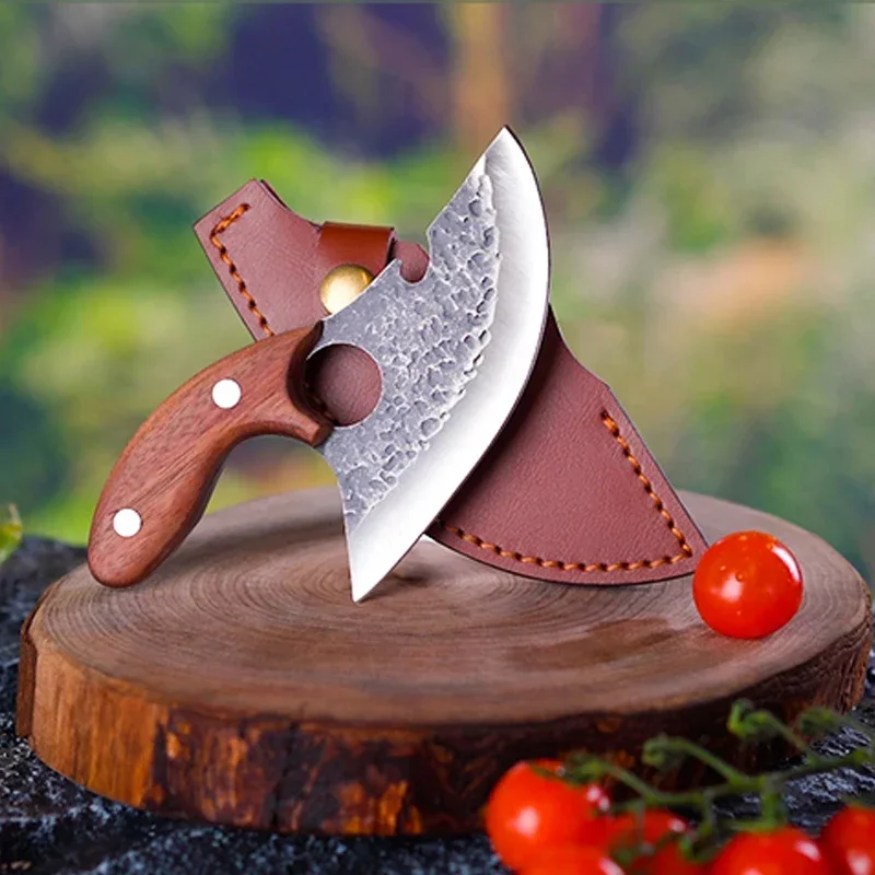 Boning Knife for Meat Cutting Small Meat Knife With Bottle Opener  Hand Forged Full Tang Knife for Kitchen Chef Knife