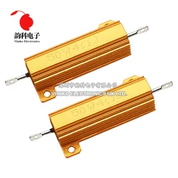 50W 100W Aluminum Power Metal Shell Case Wirewound Resistor 0.01R ~ 100K 1 4 5 6 8 10 20 200 500 1K ohm Resistance RX24 DSSRQI