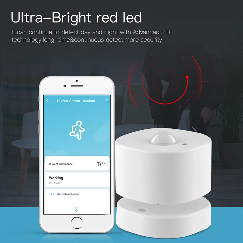 Zigbee Pir Motion Sensor Human Sensor Detector Smart Leven Tuya App Controle Intelligente Linkage Smart Alarmsysteem