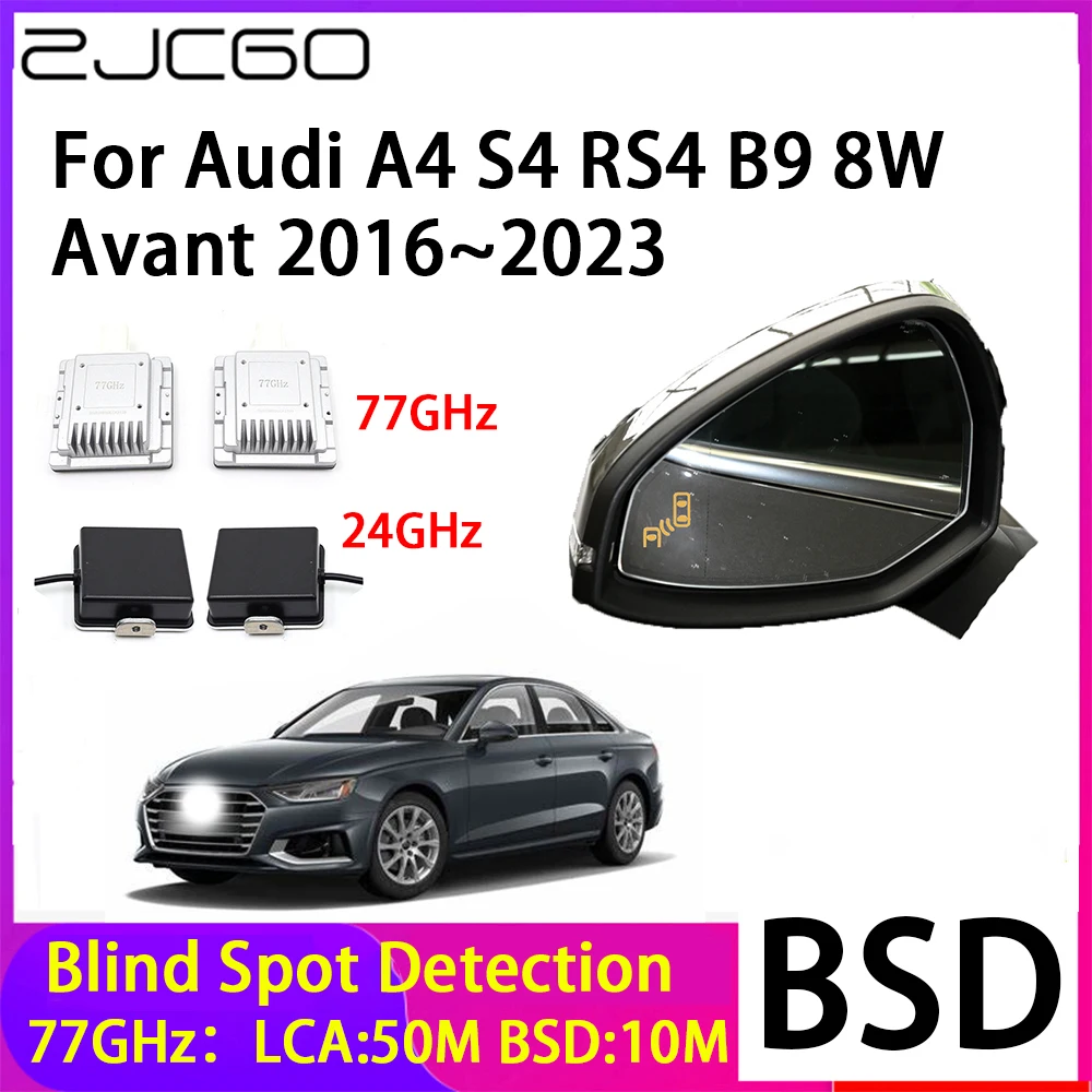 

ZJCGO Car Blind Spot Detection BSD Mirror Rear Radar Detection System for Audi A4 S4 RS4 B9 8W Avant 2016~2023