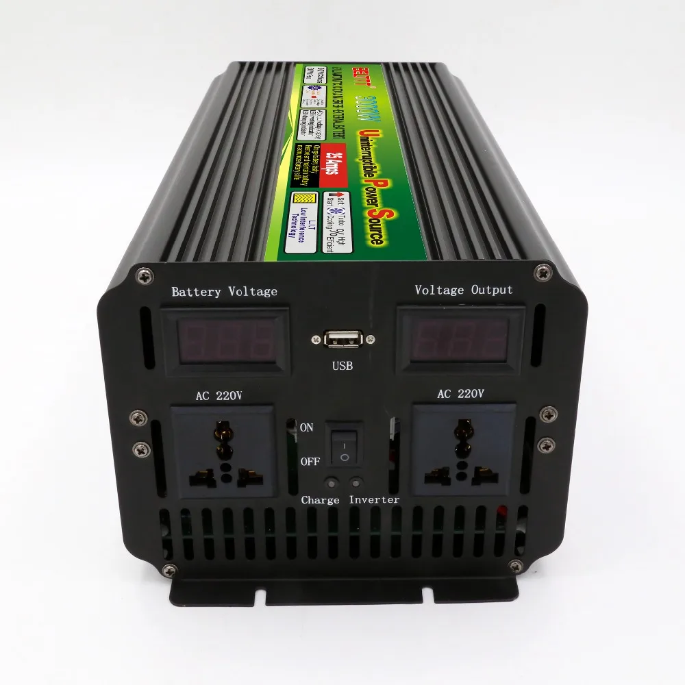 Imagem -03 - Ups Power Inverter Carregador 3000w 4000w 6000w dc 12v 220v ac 230v Conversor Inversor de Carregamento 3kw Transformador de Carro de Casa