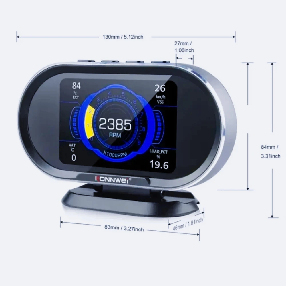 

Автомобильный бортовой компьютер Z45-KW206 OBD2, цифровой дисплей, сканер OBD 2, измеритель расхода топлива и температуры воды, датчик износа.