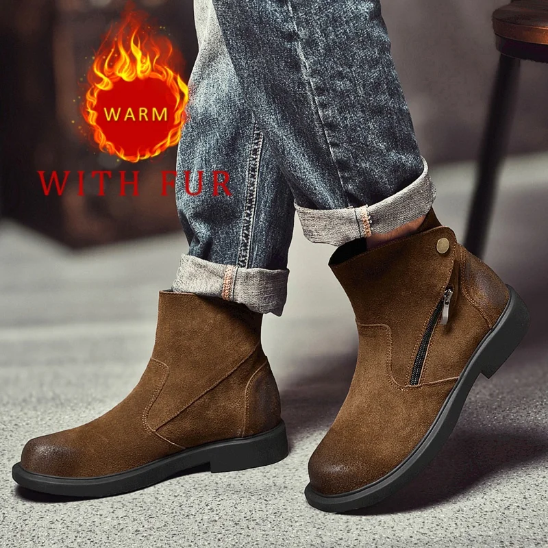 

Роскошные мужские ботинки Роскошный дизайнерский повседневный стиль Деловая или офисная обувь для взрослых осенне-зимняя обувь из натуральной кожи Теплая новинка