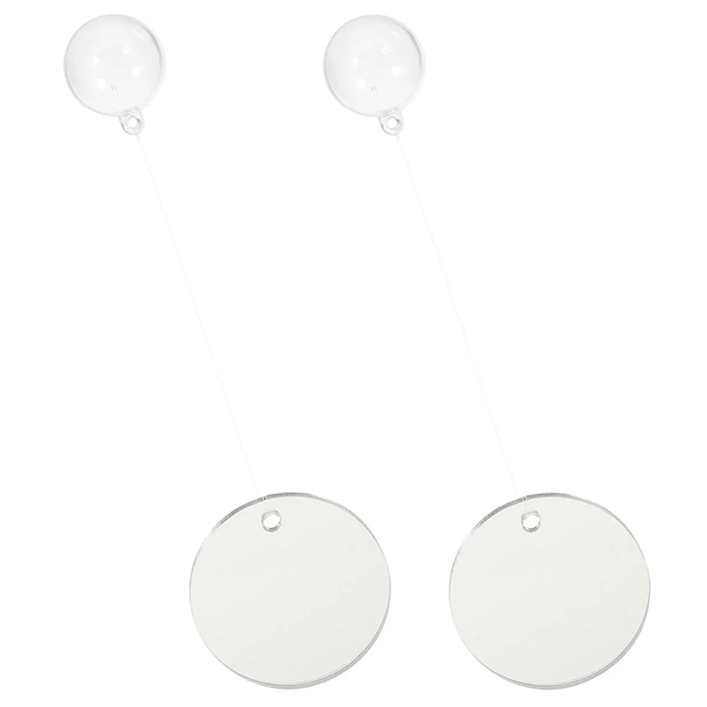 

2 Sets Betta Training Mirror Fish Tank Double-sided Floating Ball outside Holders Net Kit