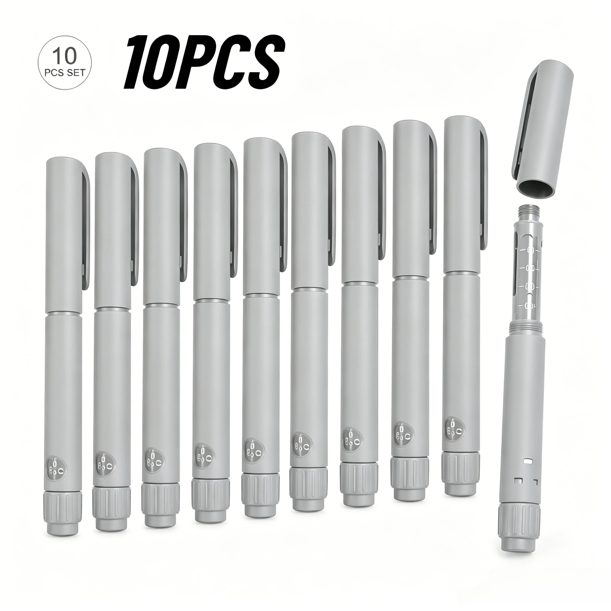 5/10PCS Rotary Push Disposable Sterile Insulin Injection Pens Adjustable Growth Hormone Dosage 60U Magic Beauty Injection Pen