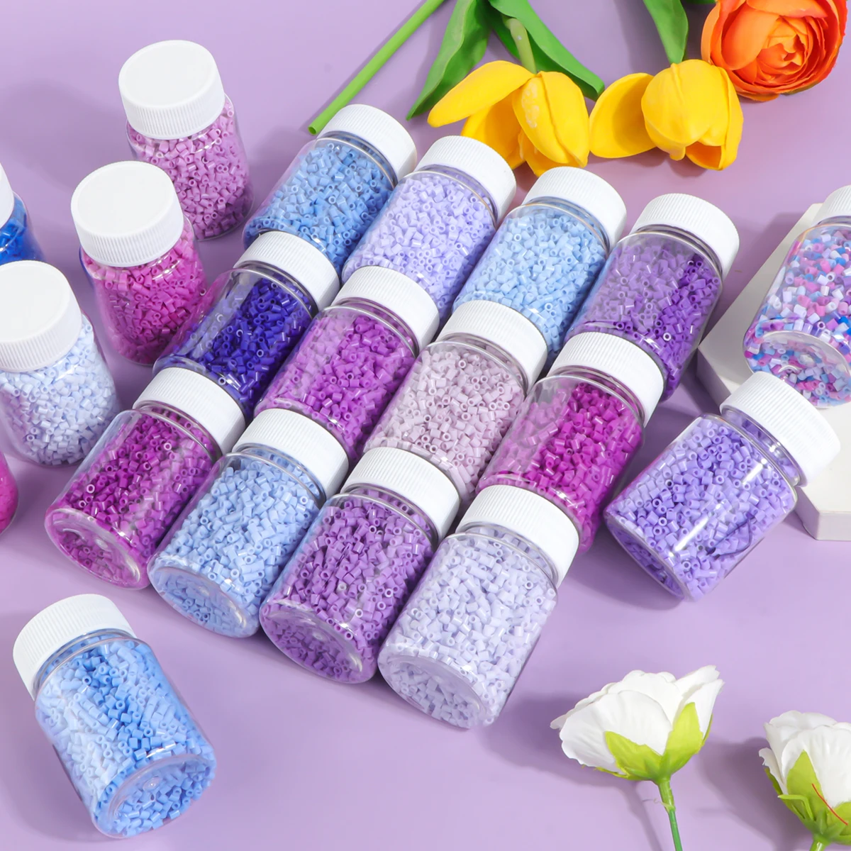 2.6 مللي متر بلون صغير أسطواني الخرز الاكريليك فاصل فضفاض الخرز لصنع المجوهرات سوار ذاتي الصنع قلادة النتائج