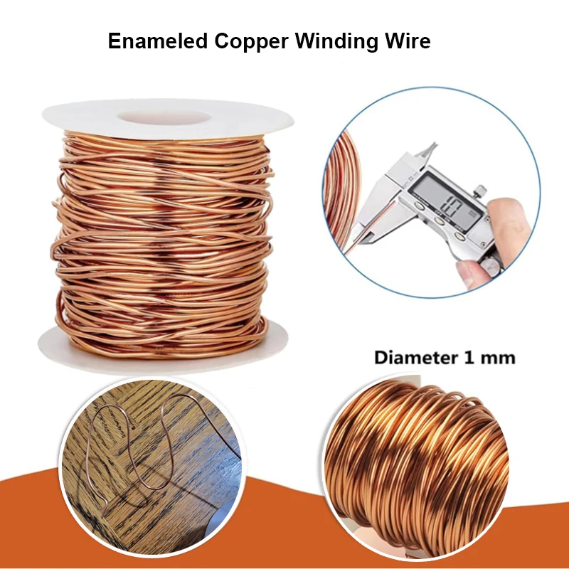 1-3Rolls 50g Copper Wire 0.1~1.5mm Cable Copper Wire Magnet Wire copper lacquer wire Enameled Copper Winding Wire