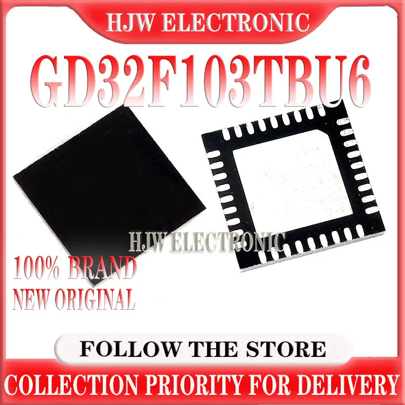 

10-100pcs/Lot GD32F103TBU6 QFN-36 32-bit Microcontroller MCU 128KB FLASH 108MHz Operation Temperature;–40 to +85 °C