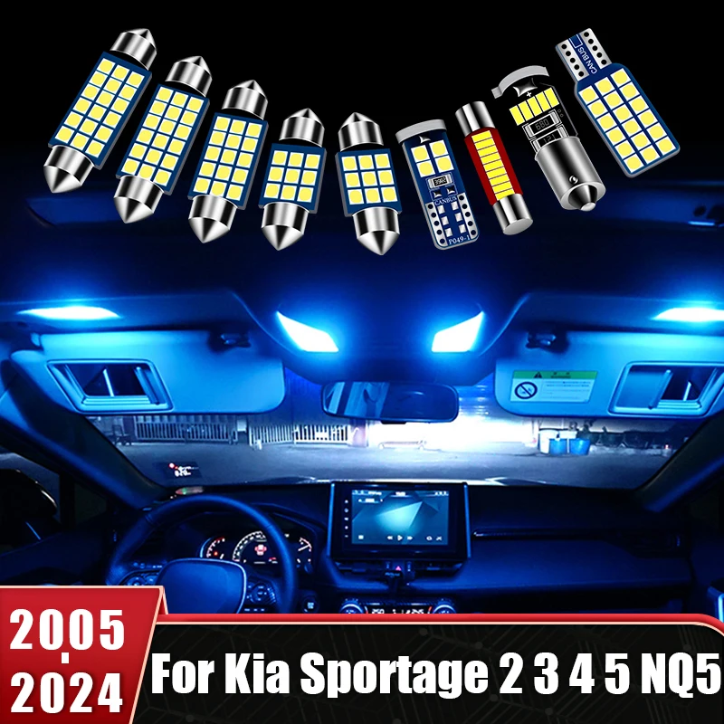 For Kia Sportage 2 3 4 5 NQ5 MK5 QL 2005 - 2013 2014 2015 2016 2017 2018 2019 2020 2021 2022 2023 2024 Car LED Bulbs Accessories