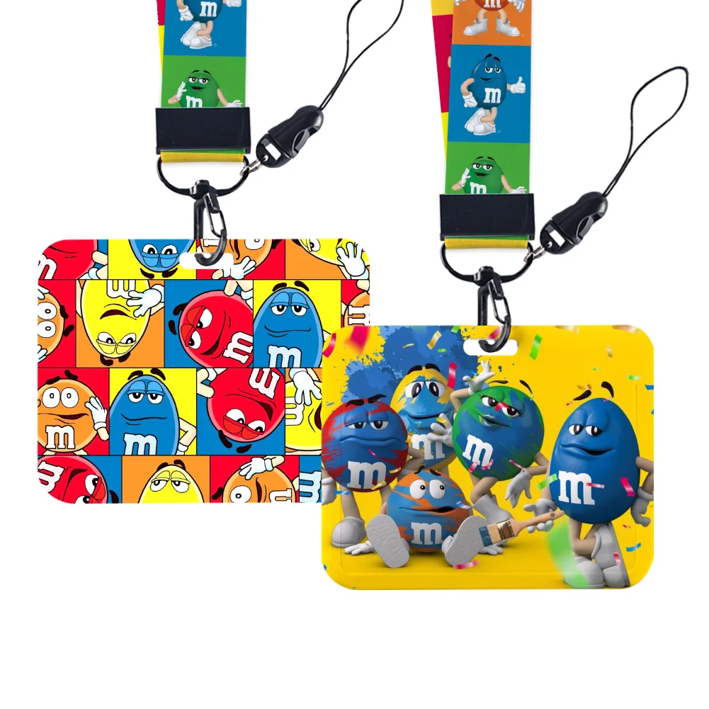 Work Card Holder Work MM Chocolate Bean Name Badge with Keychains Student Id Card Lanyard Holder Accessories