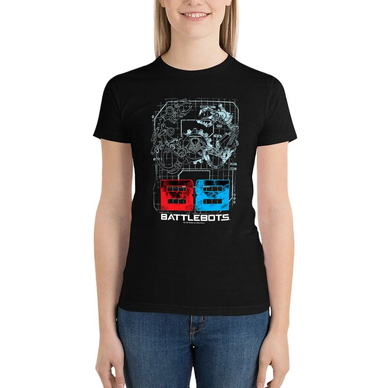 Battle_Bots Robot Schematics Logo T-Shirt cute clothes tees aesthetic clothes t shirt for Women